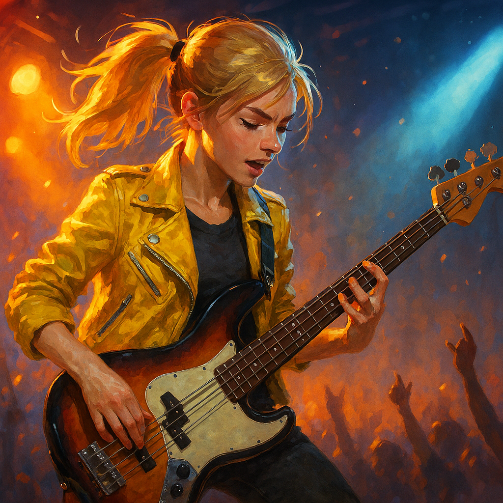 EXPLORING AI-GENERATED IMAGERY: A UNIQUE CONCEPT OF GIRLS WITH BLOND PIGTAILS AND YELLOW LEATHER JACKETS